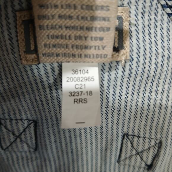 Duluth Rootstock Gardening Overalls Womens Large 31 Striped Utility Workwear - Picture 7 of 10